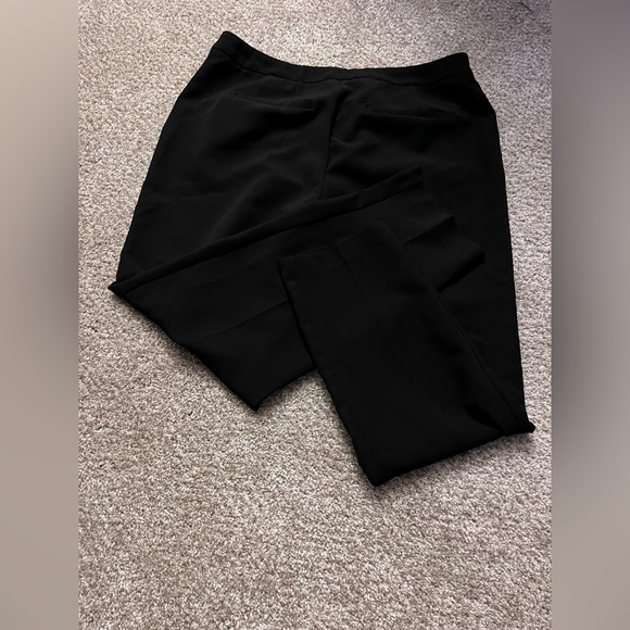Zac & Rachel ruffle pockets black slacks size 10 - Picture 2 of 6